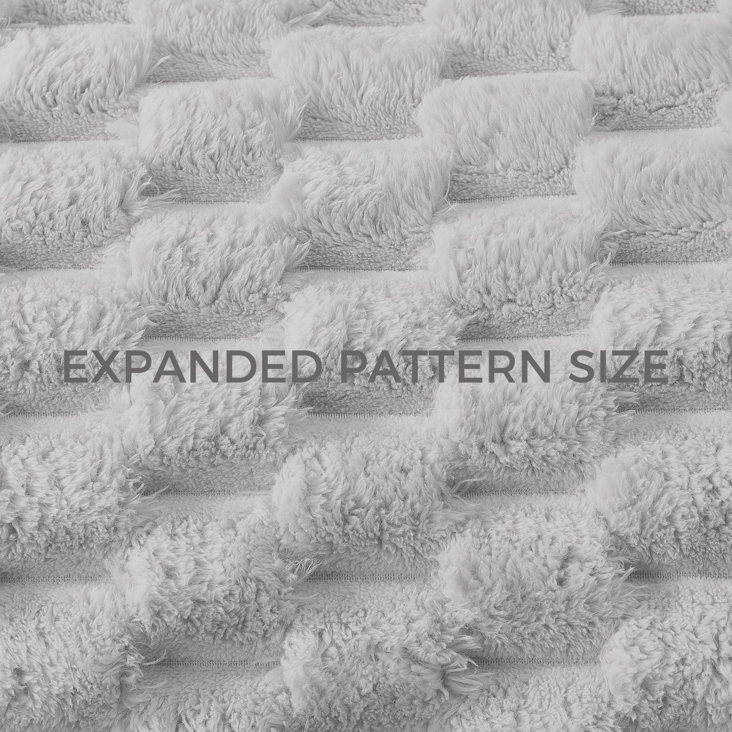 Whale Flotilla Twin Size Blanket for Bed with Expanded 3D-Jacquard Pattern, Fuzzy Soft Cozy Exquisite Blankets or All Season, Warm and Fluffy, 60x80 Inch, Light Grey