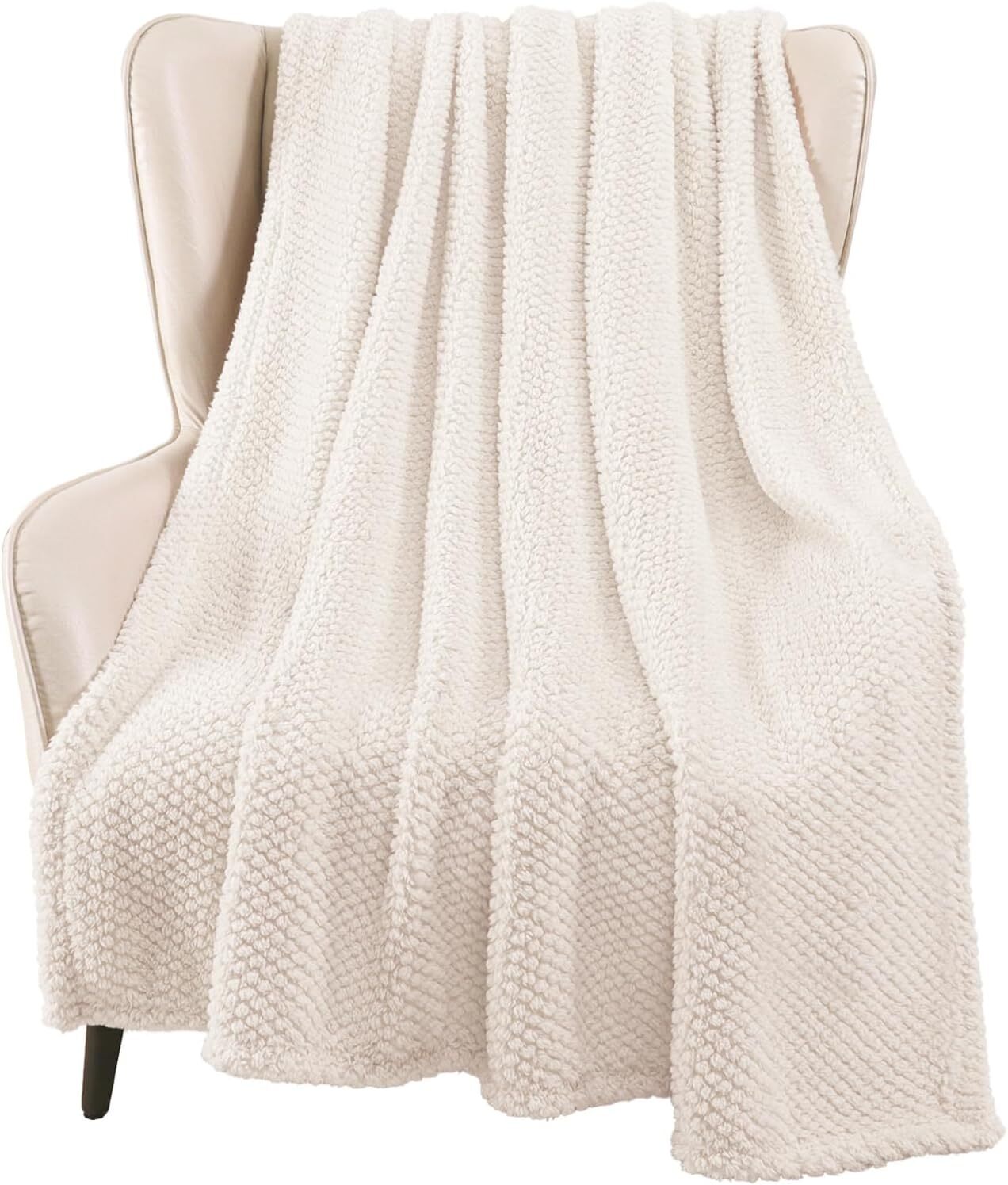 Whale Flotilla Chequer Board Queen Size Blanket, 90x90 Inch, Camel