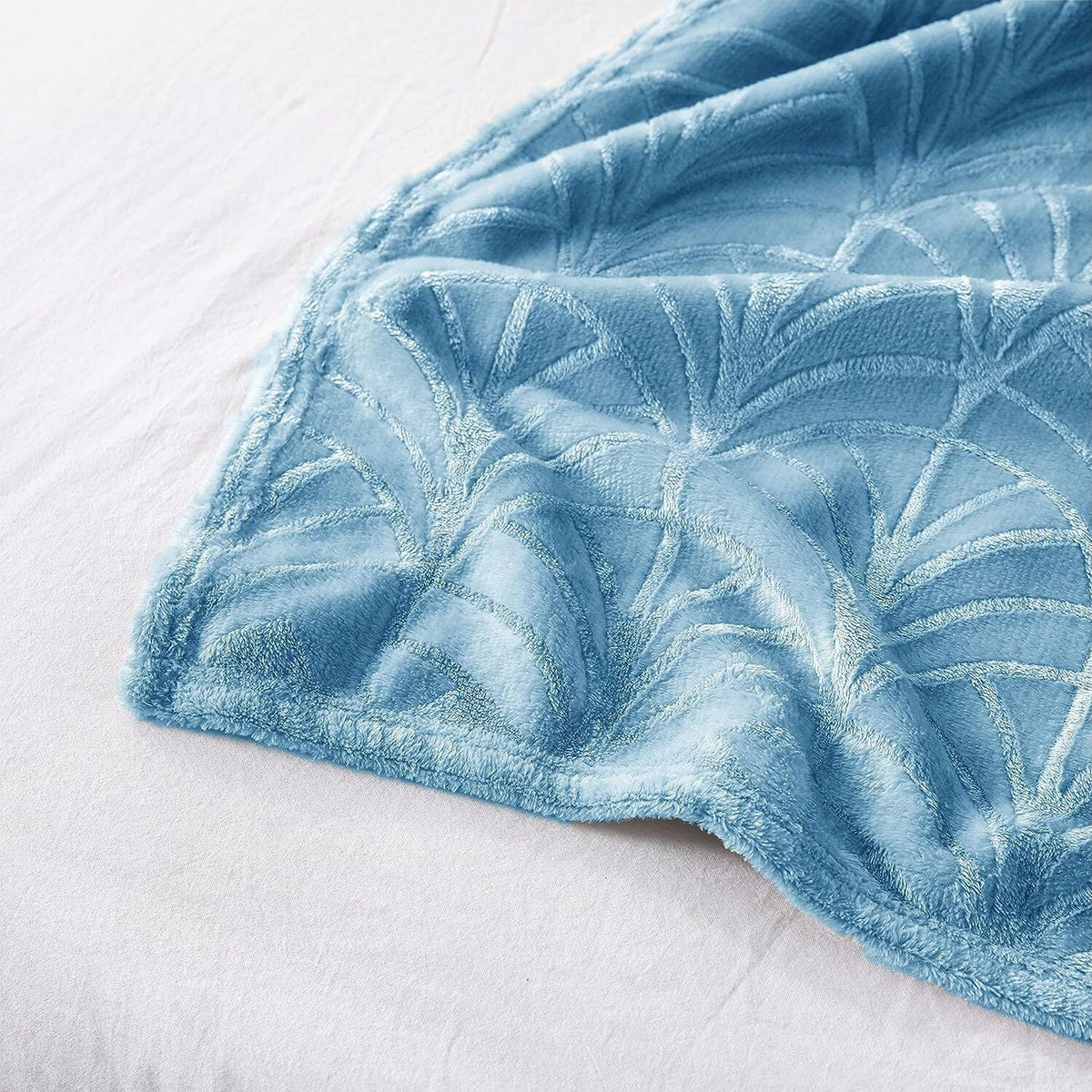 Whale Flotilla Flannel Fleece 90x104 Inch King Size Blanket for Bed, Soft Fluffy Velvet Bedspread Coverlet with Decorative Vintage Pattern for All Season, Warm and Lightweight, Stone Blue