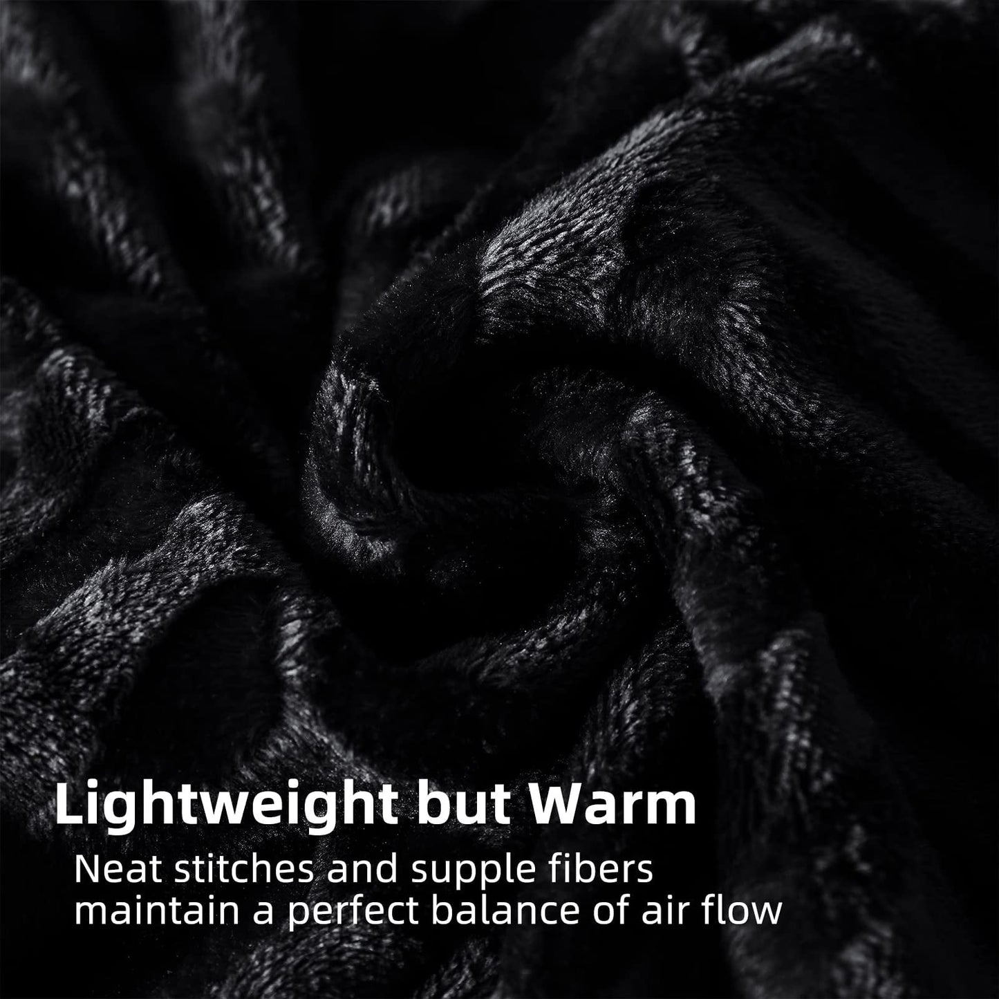 Whale Flotilla Flannel Fleece Double Size Blanket for Bed, 150x200 CM, Soft Fluffy Velvet Bed Blanket with Decorative Chevron Pattern for All Season, Warm and Lightweight, Black