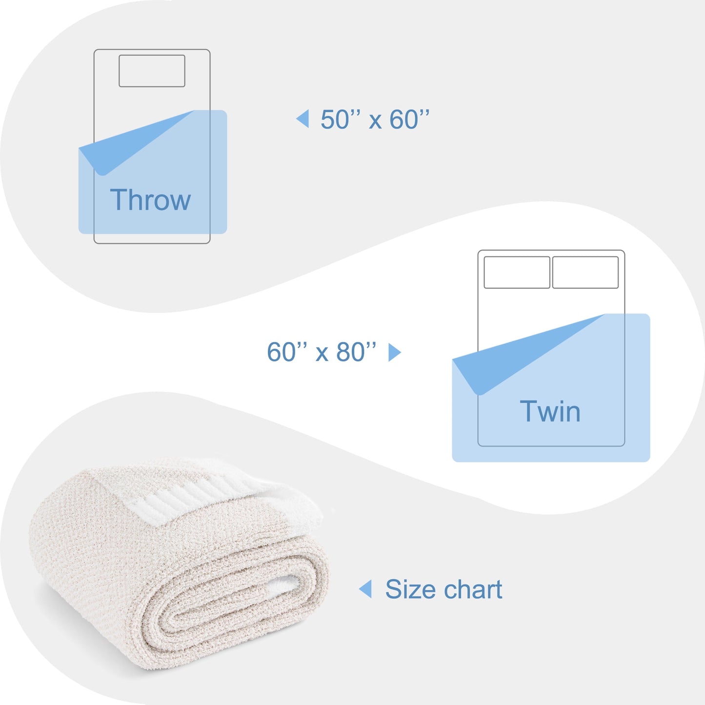 Whale Flotilla Knit Twin Size Blanket for Bed, Ultra Soft Fluffy Cozy Blanket, 60"x80", Camel