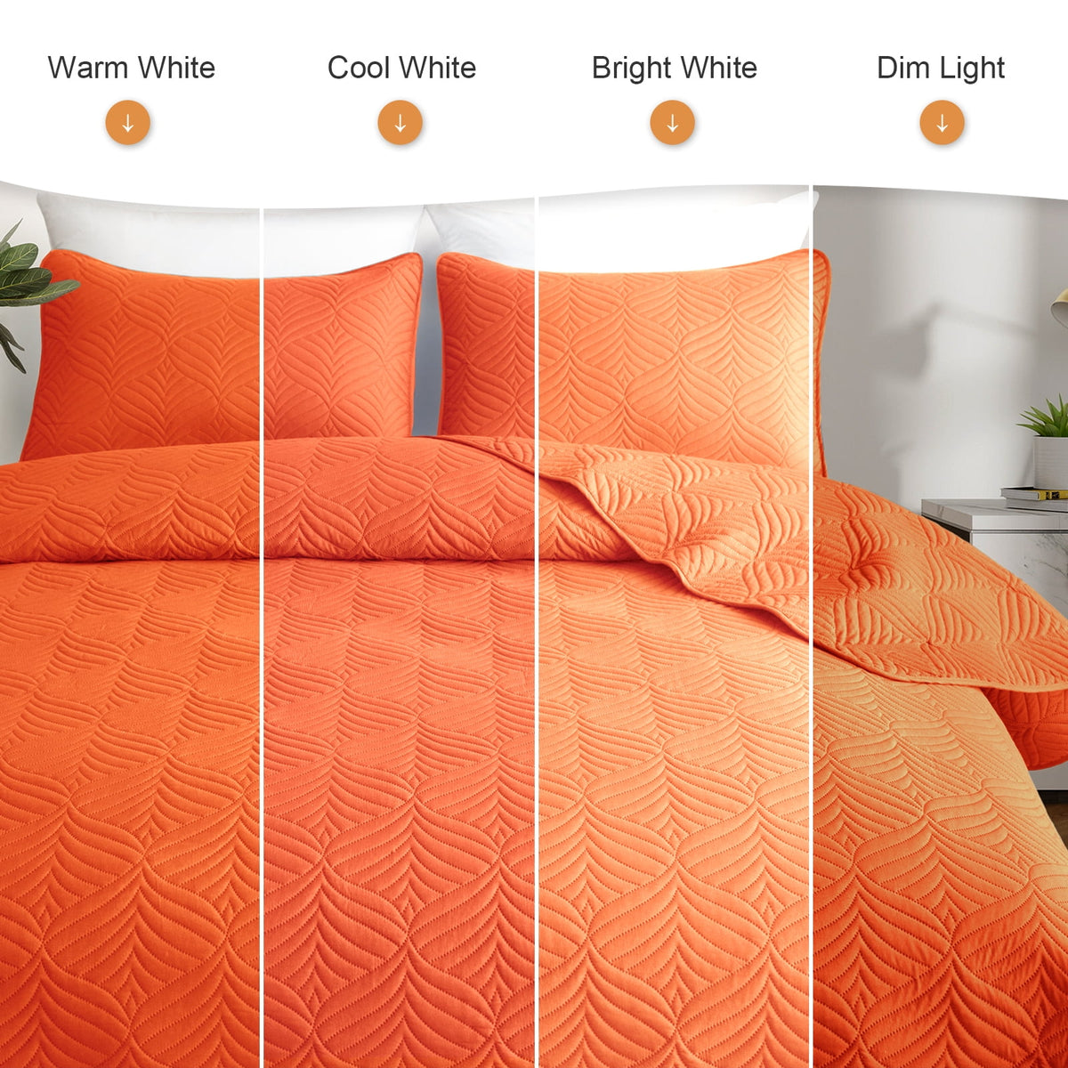 Whale Flotilla Twin Size Quilt Set, Soft Ultrasonic 68x88 Inch Bedding Set, Lightweight Bedspread Coverlet with Vintage Pattern, Reversible Bed Cover for All Seasons,Burnt Orange