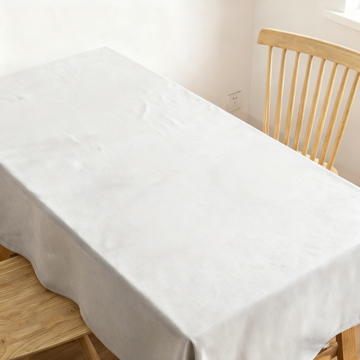 Whale Flotilla Rectangle Tablecloth 60x84 Inch - Waterproof Stain Resistant Wrinkle-Free Soft Table Cover, Gris Table Cloth for Dinner Party Holiday Home Decor