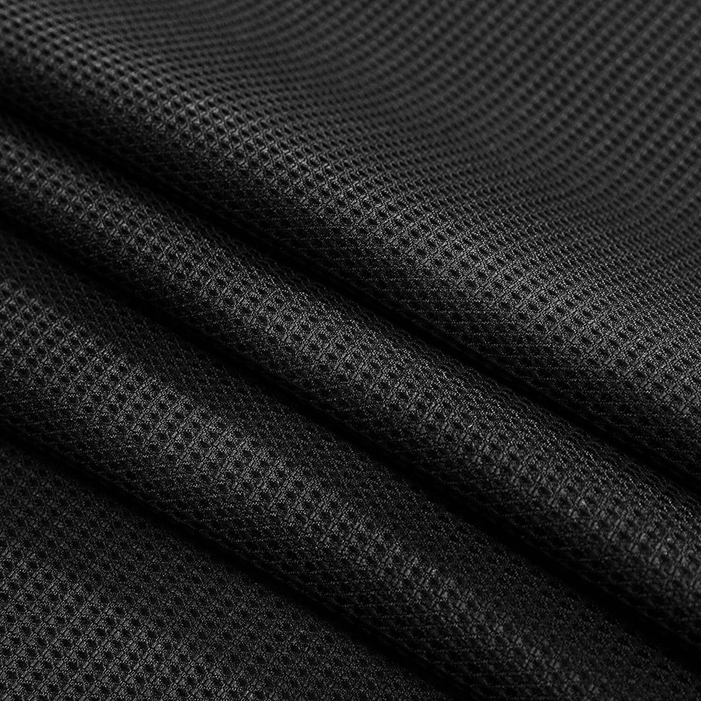 Whale Flotilla Luxury Hotel Collection Waffle Weave Black Shower Curtain Set, 230GSM Heavy Duty Fabric Shower Curtain with 12 Metal Roller Hooks, Waterproof and Machine Washable - 72" W x 84" H
