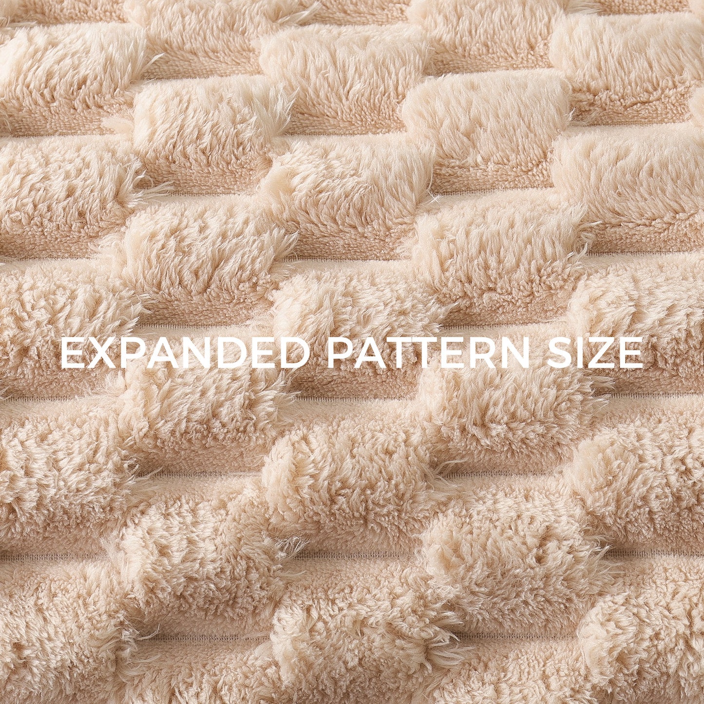 Whale Flotilla Twin Size Blanket for Bed with Expanded 3D-Jacquard Pattern, Fuzzy Soft Cozy Exquisite Blankets or All Season, Warm and Fluffy, 60x80 Inch, Camel