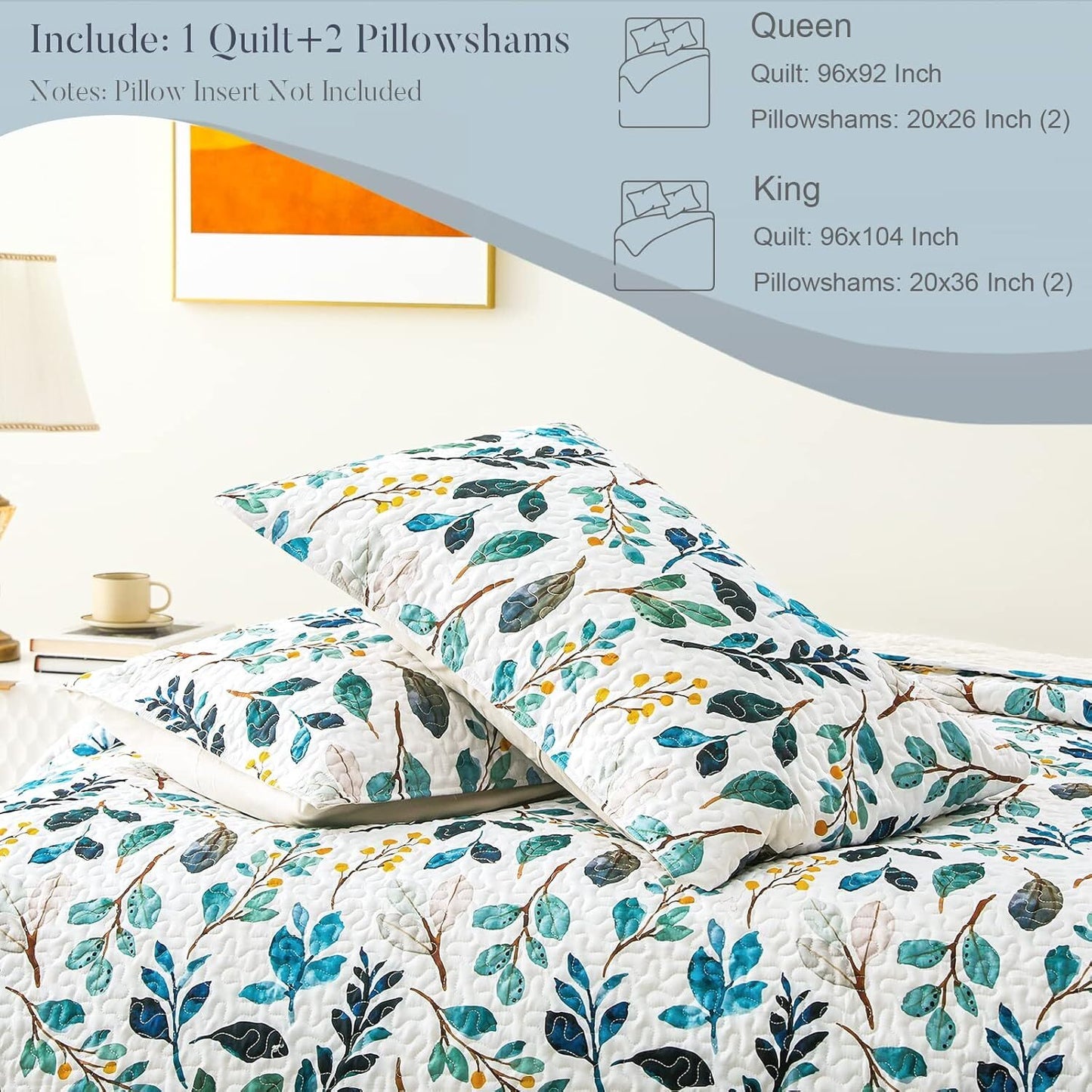 Whale Flotilla Reversible Quilts with Plaid Patchwork Pattern?Full/Queen Size Lightweight Bedspreads including 2 Pillow Shams