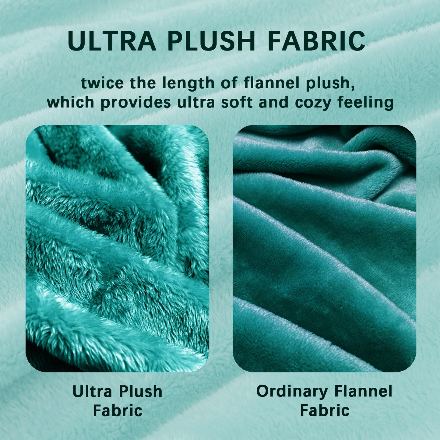 Whale Flotilla Extra Large Fleece Throw Blanket 50x70 Inch, Super Plush and Soft 300GSM Blankets for All Season, Fluffy and Lightweight, Teal