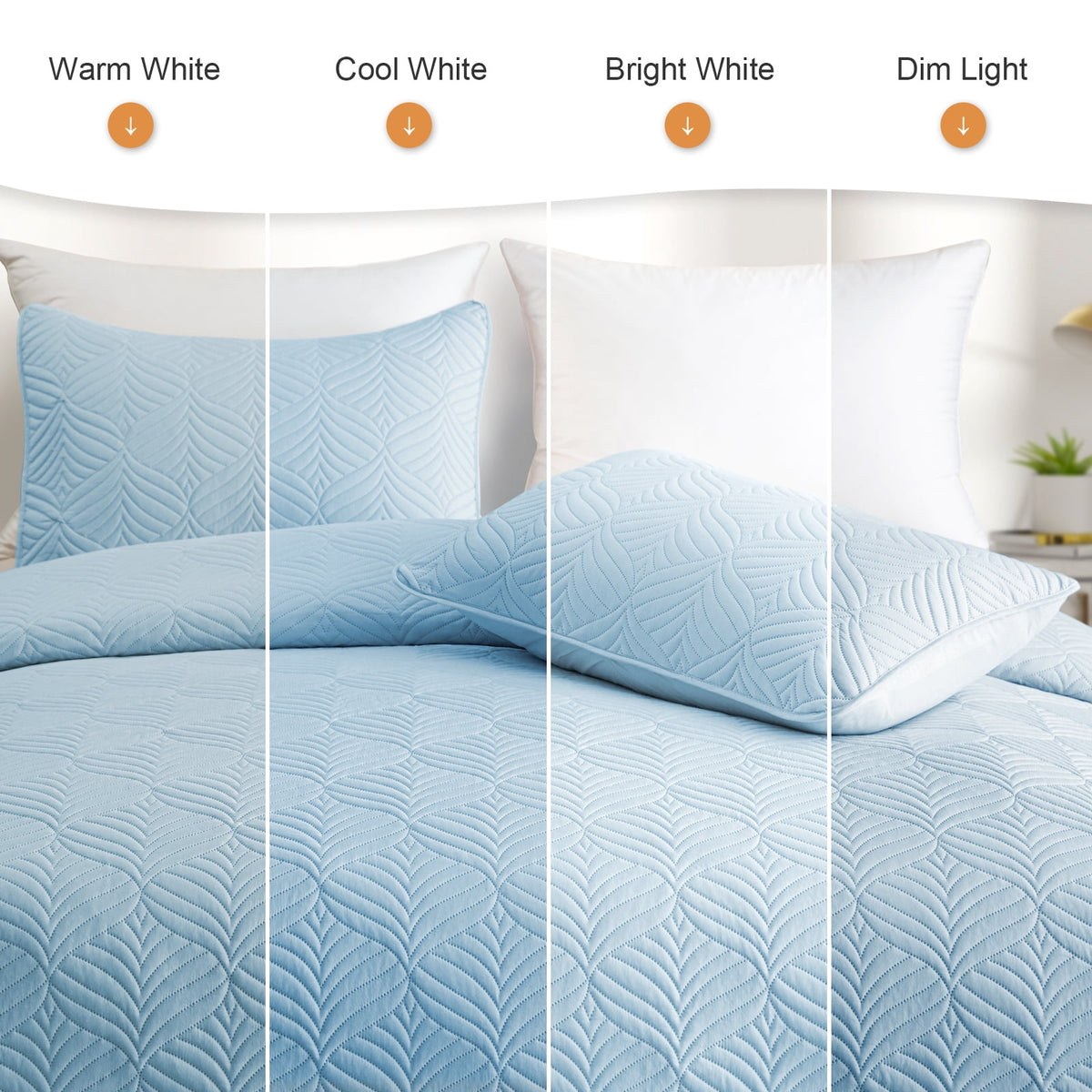Whale Flotilla Queen Size Quilt Set, Soft Ultrasonic 90x96 Inch Bedding Set, Lightweight Bedspread Coverlet with Vintage Pattern, Reversible Bed Cover for All Seasons,Light Blue