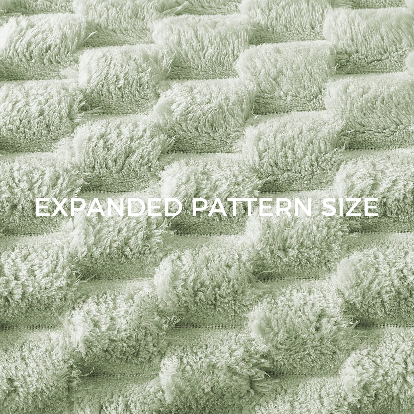 Whale Flotilla 50"x60" Throw Blanket for Couch with Expanded 3D-Jacquard Pattern, Fuzzy Soft Cozy Exquisite Blankets or All Season, Warm and Fluffy, Sage Green