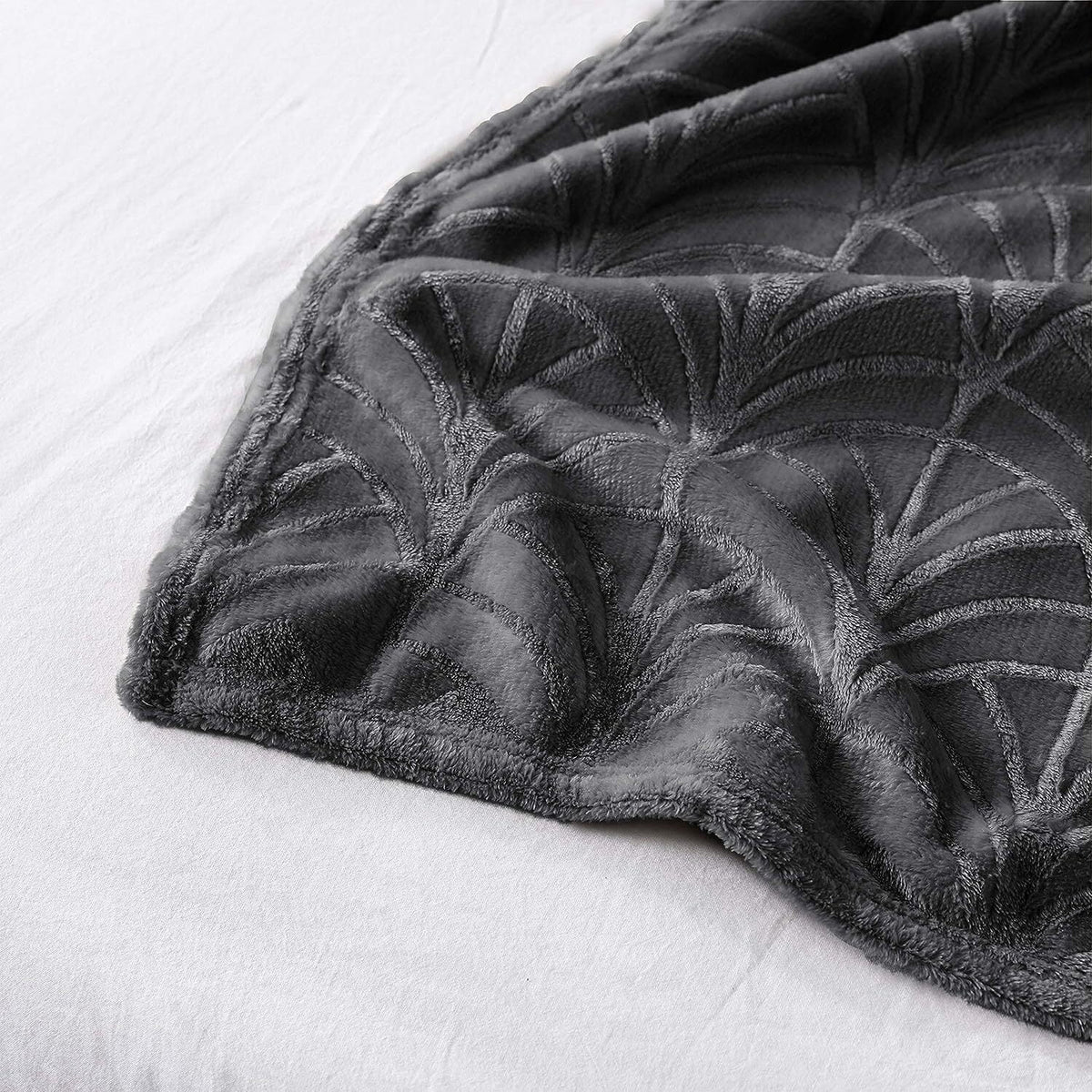 Whale Flotilla Flannel Fleece 90x90 Inch Queen Size Blanket for Bed, Soft Fluffy Velvet Bedspread Coverlet with Decorative Vintage Pattern for All Season, Warm and Lightweight, Dark Grey