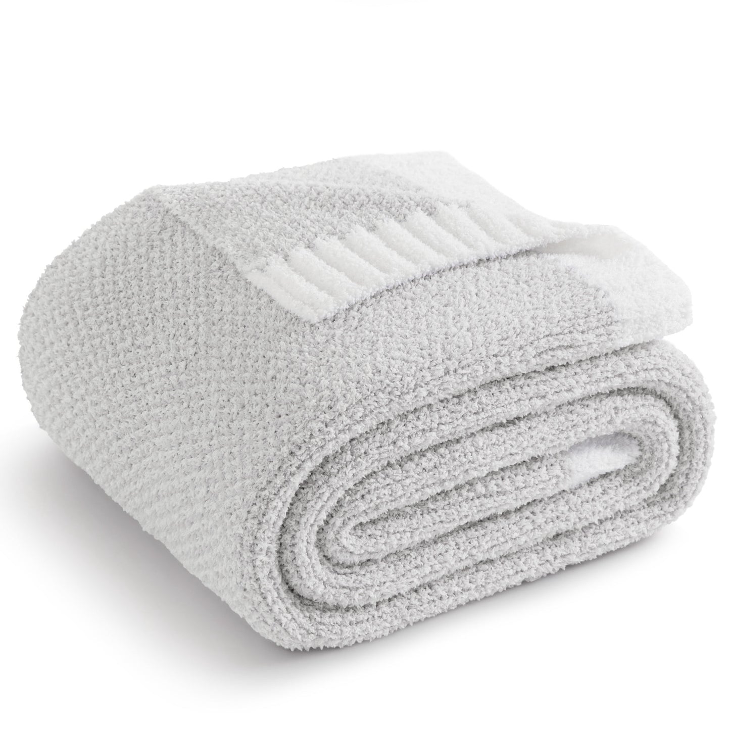 Whale Flotilla Knit Throw Blanket for Couch, Sofa, Bed, Soft Fluffy and Cozy, 50"x60", Grey