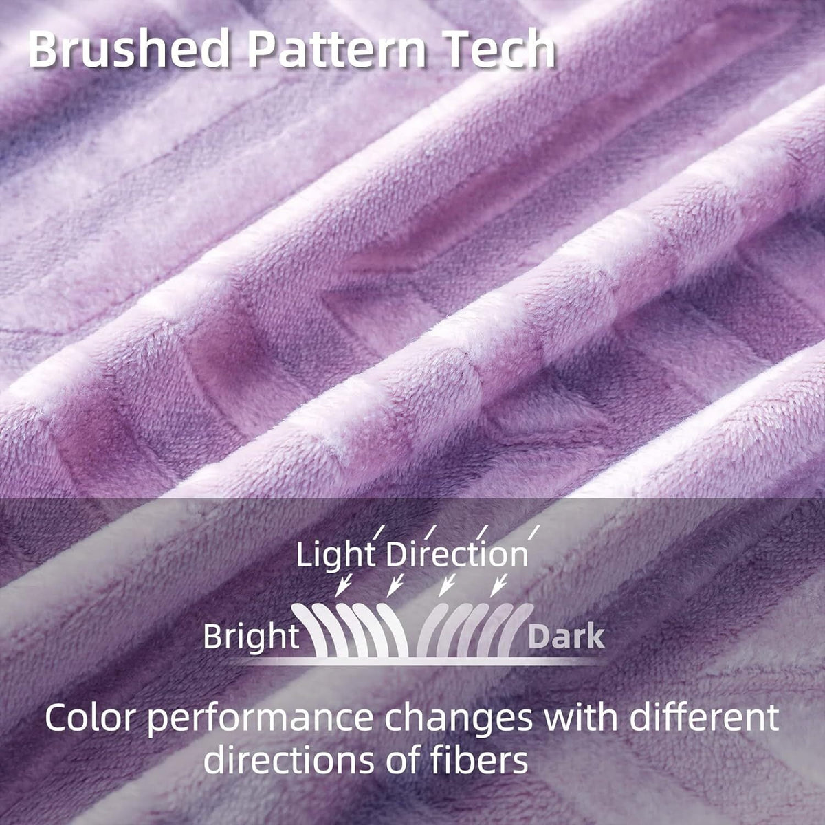 Whale Flotilla Flannel Fleece Twin Size 60x80 Inch Bed Blanket, Soft Velvet Lightweight Bedspread Plush Fluffy Coverlet Chevron Design Decorative Blanket for All Season, Lilac