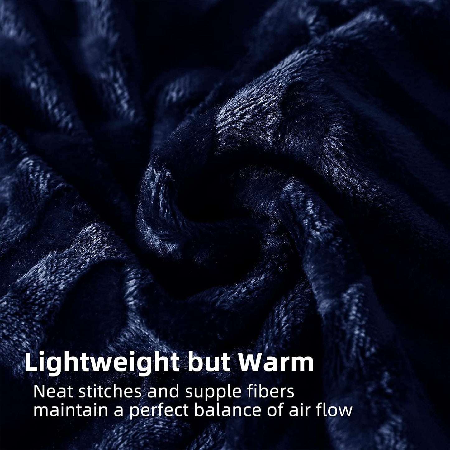 Whale Flotilla Flannel Fleece King Size(90x104 Inch) Lightweight Bed Blanket, Soft Velvet Bedspread Plush Fluffy Coverlet Chevron Design Decorative Blanket for All Seasons, Navy Blue