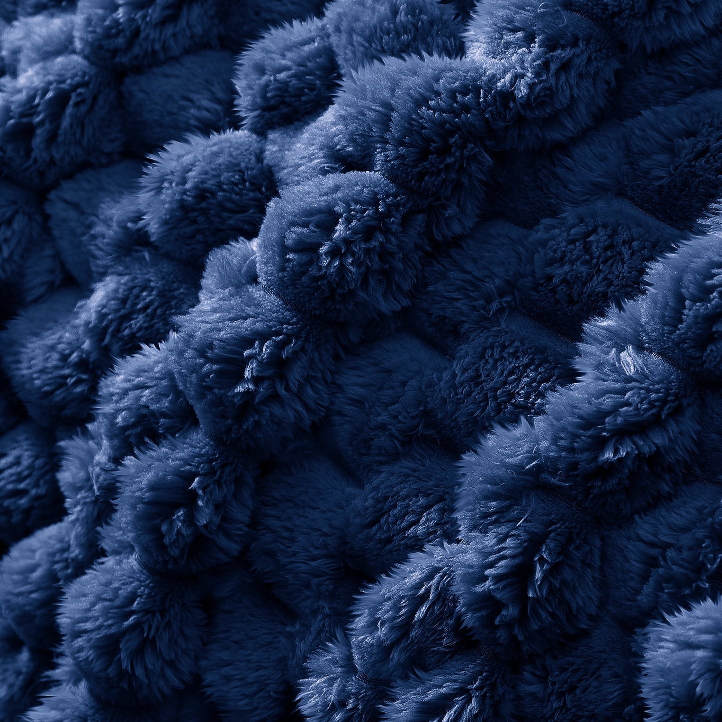 Whale Flotilla 90"x 90" Queen Size Blanket for Bed with Expanded 3D-Jacquard Pattern, Fuzzy Soft Cozy Exquisite Blankets or All Season, Warm and Fluffy, Navy Blue
