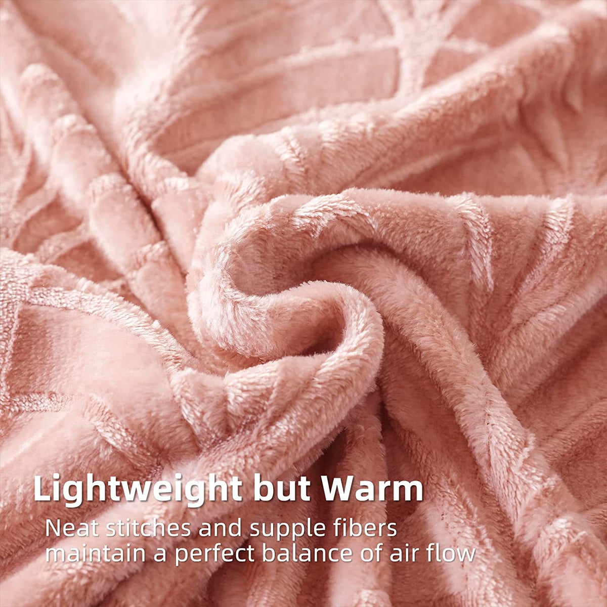 Whale Flotilla Flannel Fleece 90x90 Inch Queen Size Blanket for Bed, Soft Fluffy Velvet Bedspread Coverlet with Decorative Vintage Pattern for All Season, Warm and Lightweight, Pink