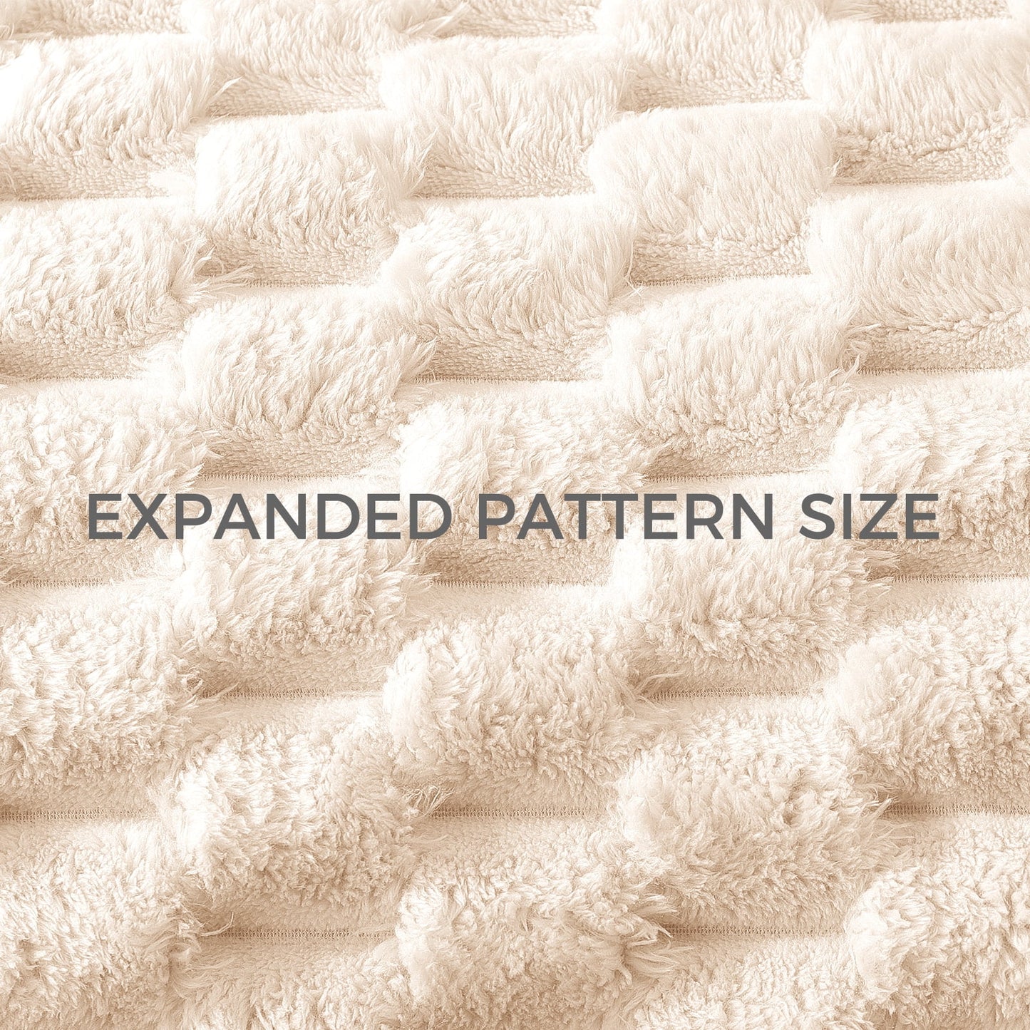 Whale Flotilla 90"x 90" Queen Size Blanket for Bed with Expanded 3D-Jacquard Pattern, Fuzzy Soft Cozy Exquisite Blankets or All Season, Warm and Fluffy, White
