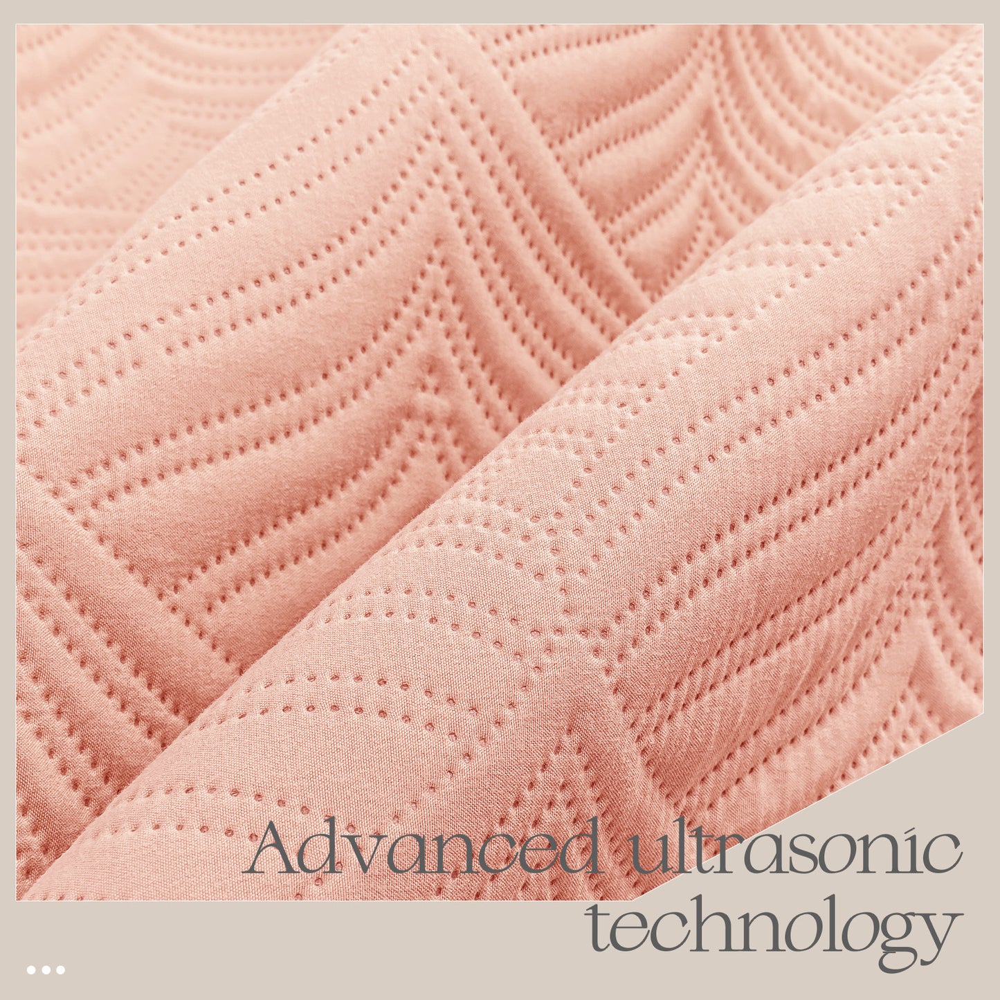 Whale Flotilla 2-Piece Twin Size Quilt Set, Soft Ultrasonic Embossed Bedding Set, Lightweight Bedspread Coverlet with Vintage Pattern, Reversible Bed Cover for All Seasons, Vintage Blush Pink