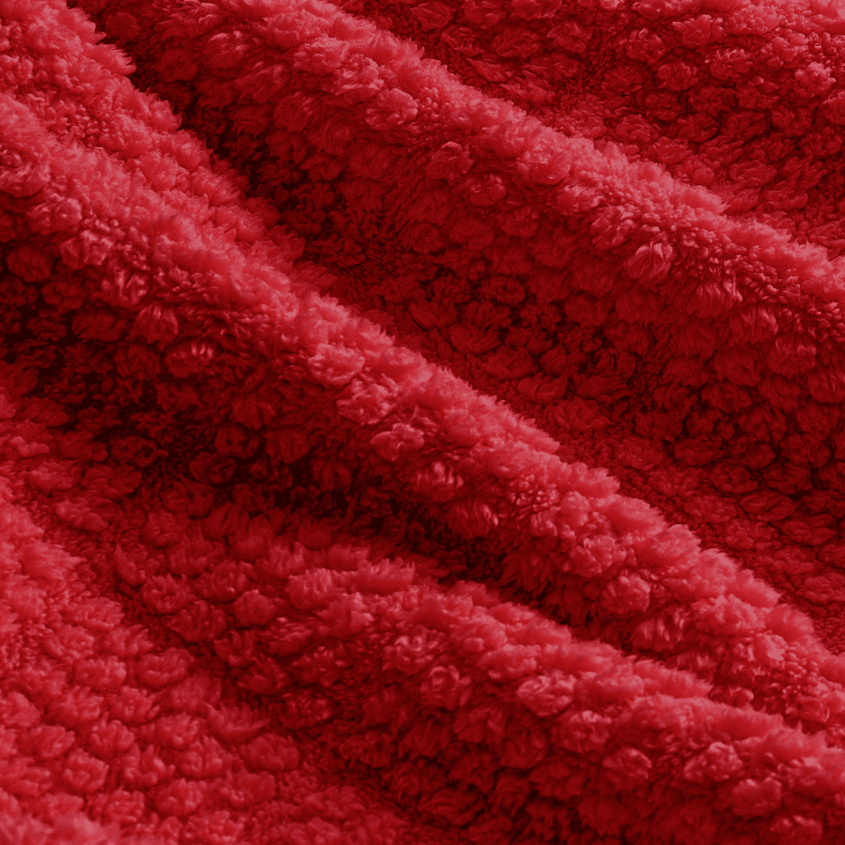 Whale Flotilla Fuzzy Fleece King Size Blanket for Bed, Soft Fluffy Jacquard Waffle Blankets for All Season, Lightweight and Warm, 90x104 Inch, Red