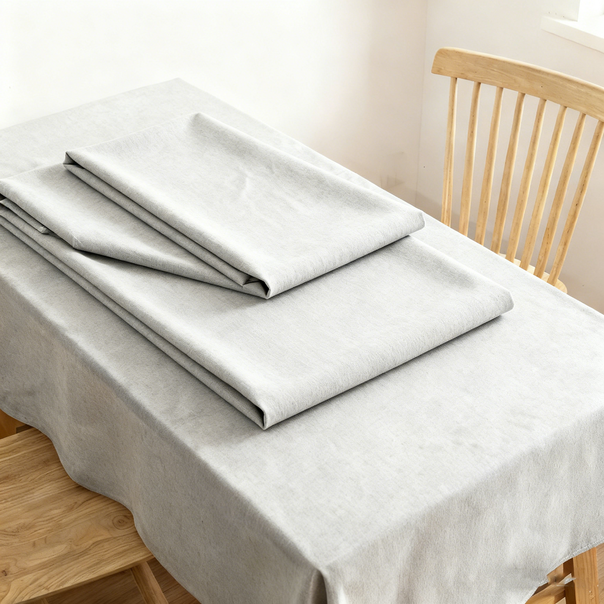 Whale Flotilla Rectangle Tablecloth 60x84 Inch - Waterproof Stain Resistant Wrinkle-Free Soft Table Cover, Gris Table Cloth for Dinner Party Holiday Home Decor