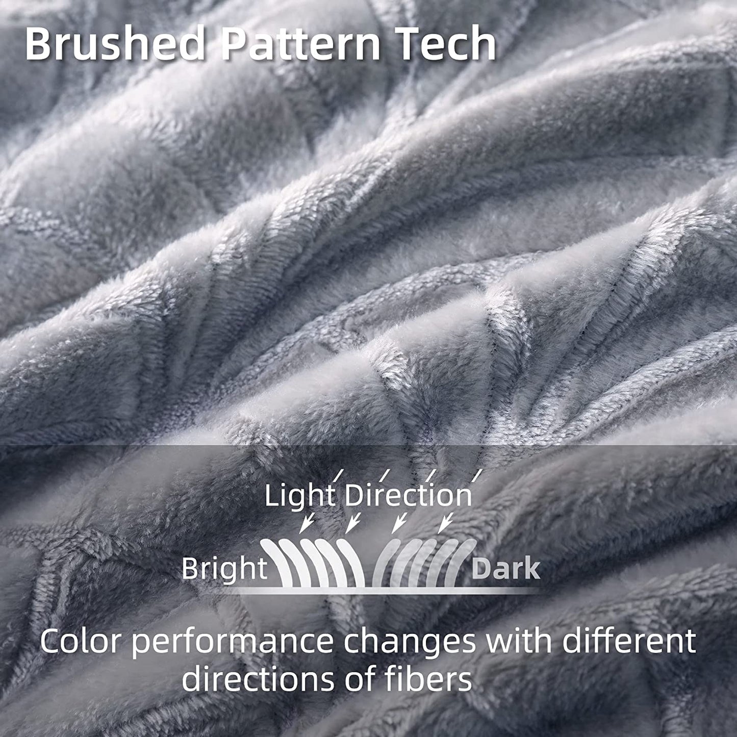 Whale Flotilla Flannel Fleece Queen Size(90x90 Inch) Lightweight Bed Blanket, Soft Velvet Bedspread Plush Fluffy Coverlet Palm Leaf Design Decorative Blanket for All Seasons, Silver Grey?-