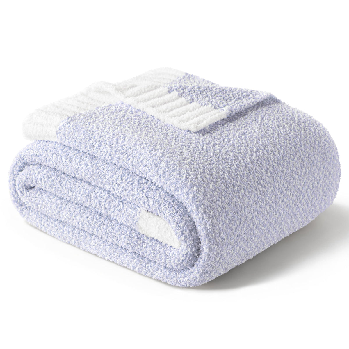 Whale Flotilla Knit Throw Blanket for Couch, Sofa, Bed, Soft Fluffy and Cozy, 50"x60", Lavender