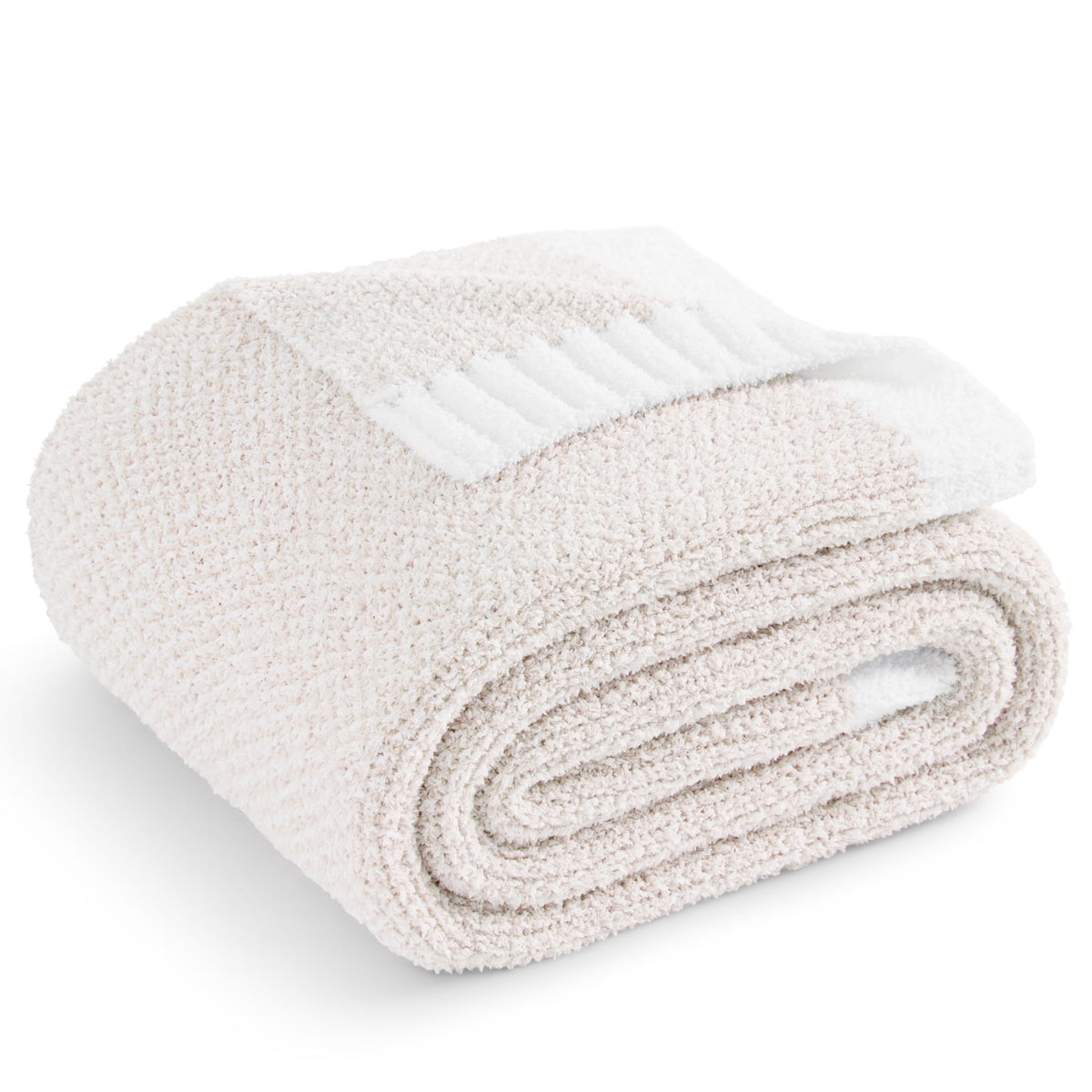 Whale Flotilla Knit Twin Size Blanket for Bed, Ultra Soft Fluffy Cozy Blanket, 60"x80", Camel