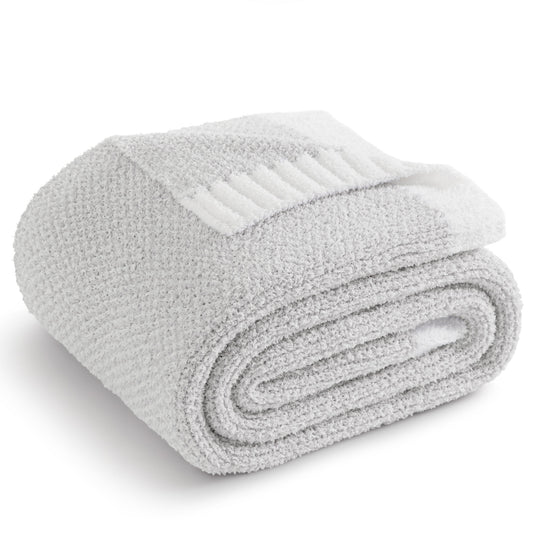 Whale Flotilla Mixed Color Twin Size Blanket, 60x80 Inch, Grey