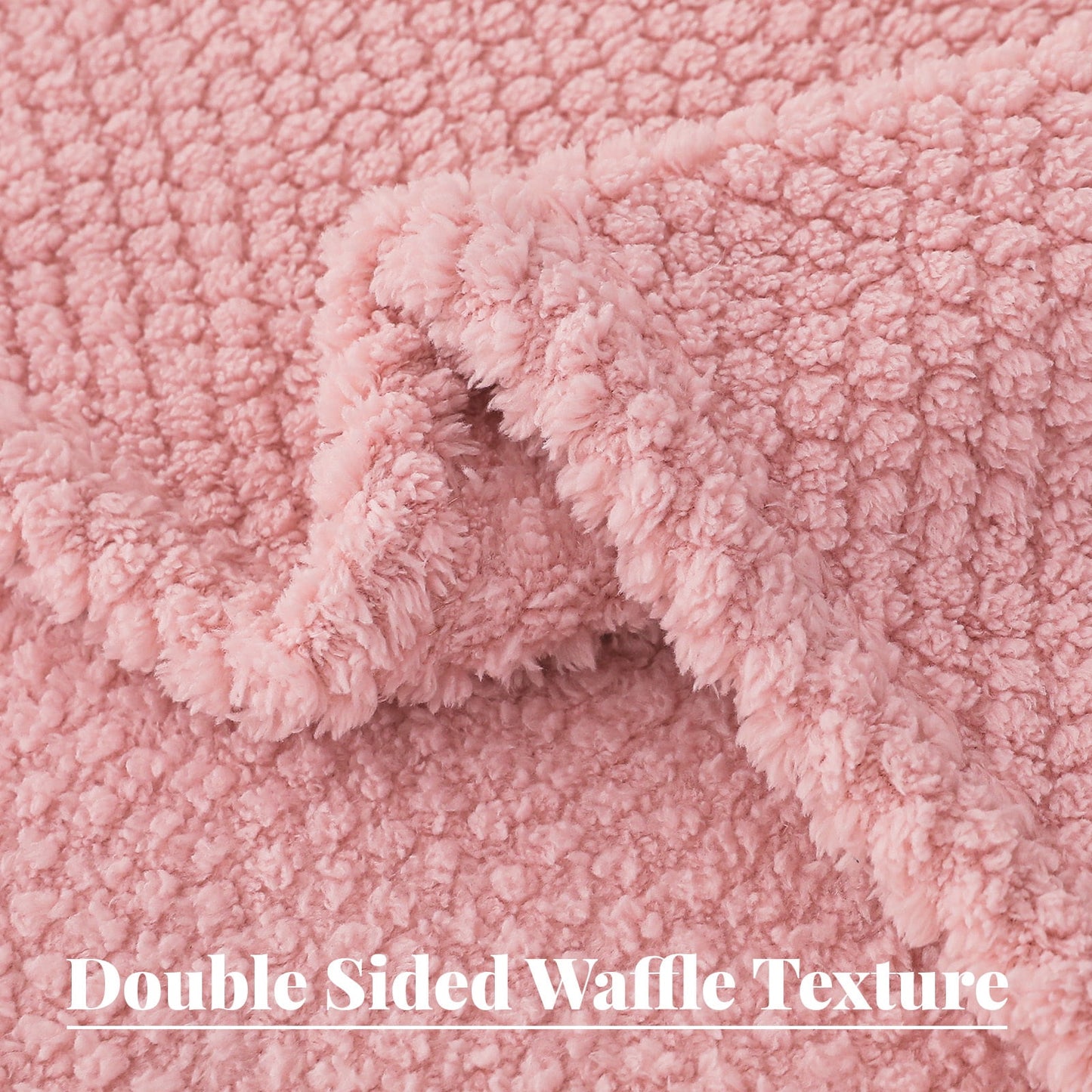 Whale Flotilla Fuzzy Fleece 50"x70" Throw Blanket for Couch, Fluffy Warm Soft Jacquard Blankets for All Seasons, Lightweight and Cozy, Pink