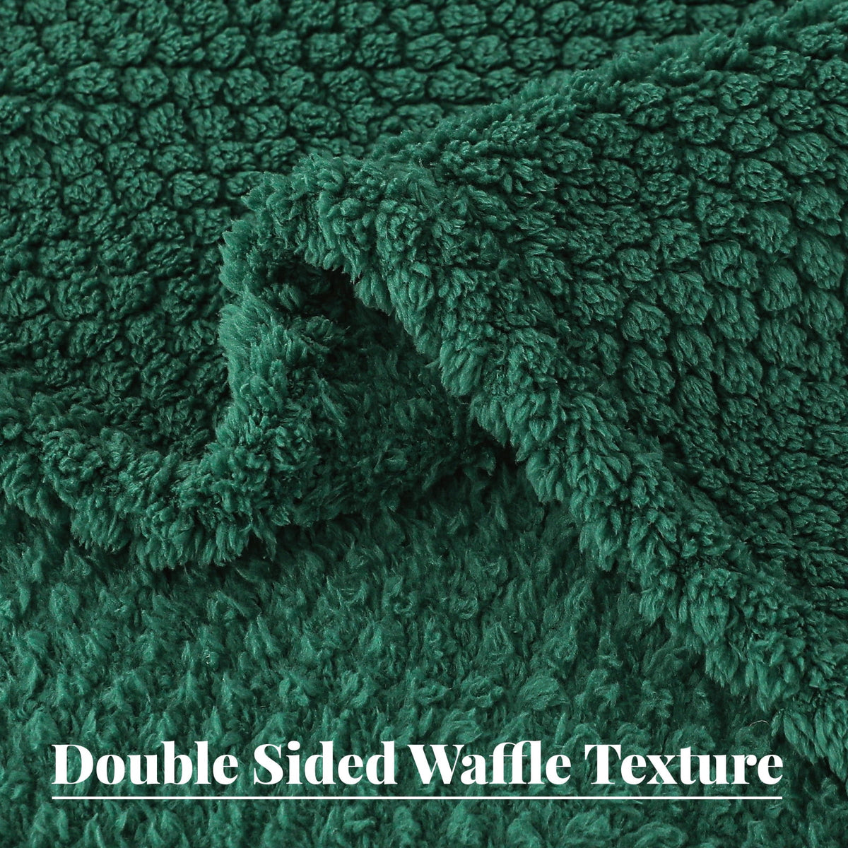 Whale Flotilla King Size Fuzzy Fleece Blanket, 90"x104" Fluffy Lightweight Soft Jacquard Bed Blankets for All Seasons, Warm and Cozy, Deep Green