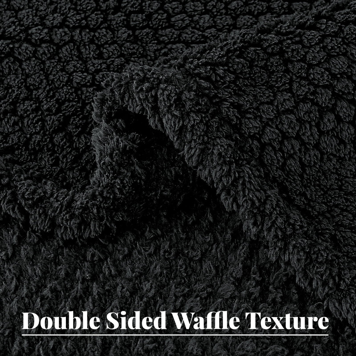 Whale Flotilla Fuzzy Fleece 50"x70" Throw Blanket for Couch, Fluffy Warm Soft Jacquard Blankets for All Seasons, Lightweight and Cozy, Black