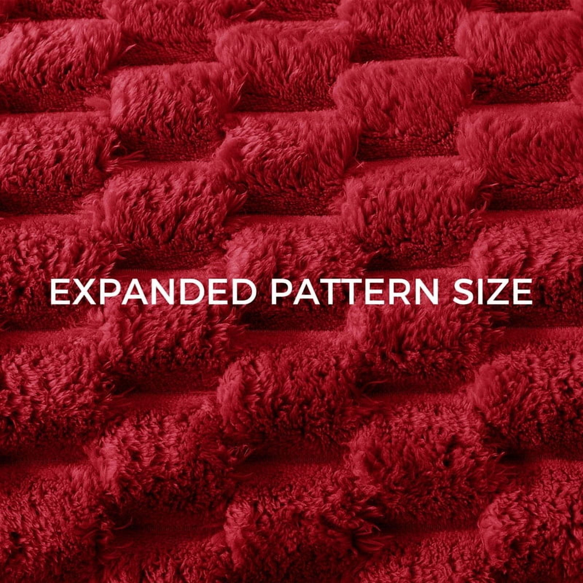 Whale Flotilla 60"x 80" Twin Size Blanket for Bed with Expanded 3D-Jacquard Pattern, Fuzzy Soft Cozy Exquisite Blankets or All Season, Warm and Fluffy, Red