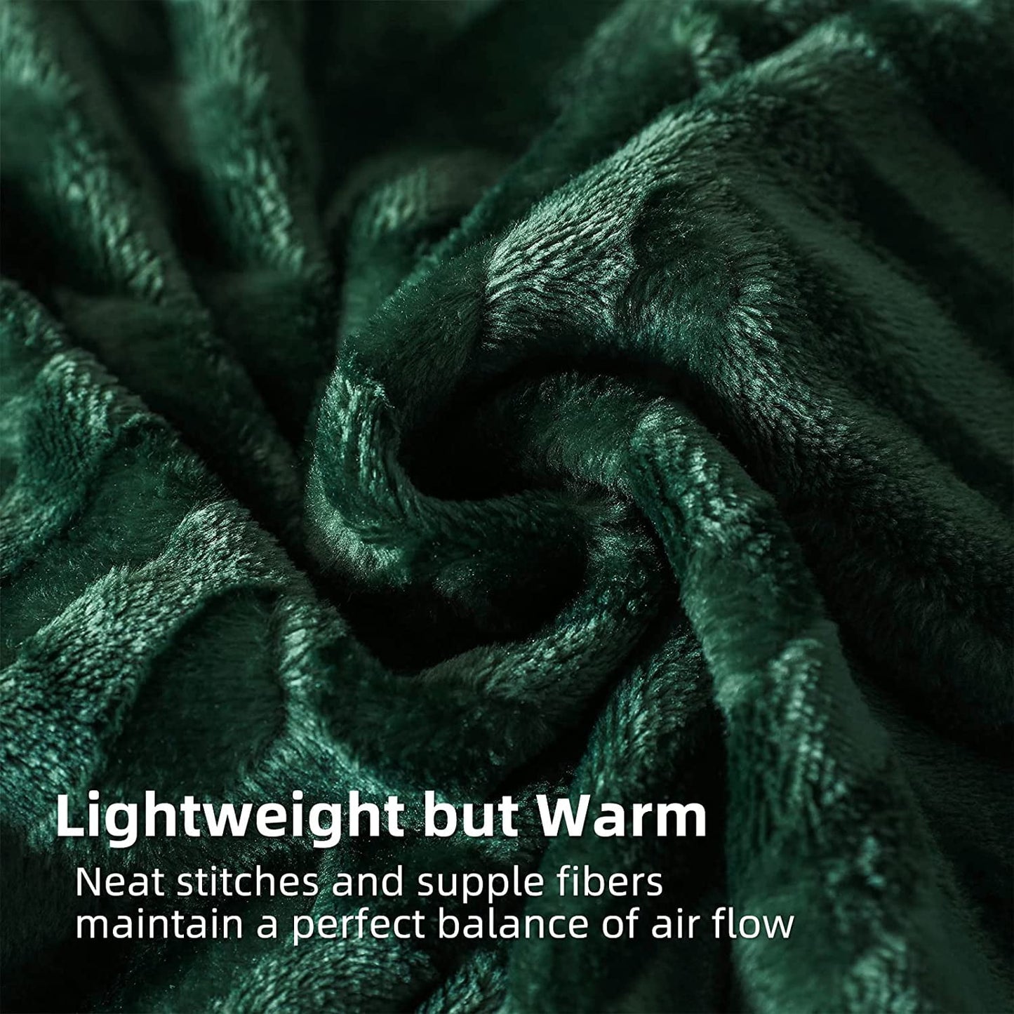 Whale Flotilla Flannel Fleece Twin Size 60x80 Inch Bed Blanket, Soft Velvet Lightweight Bedspread Plush Fluffy Coverlet Chevron Design Decorative Blanket for All Season, Deep Green