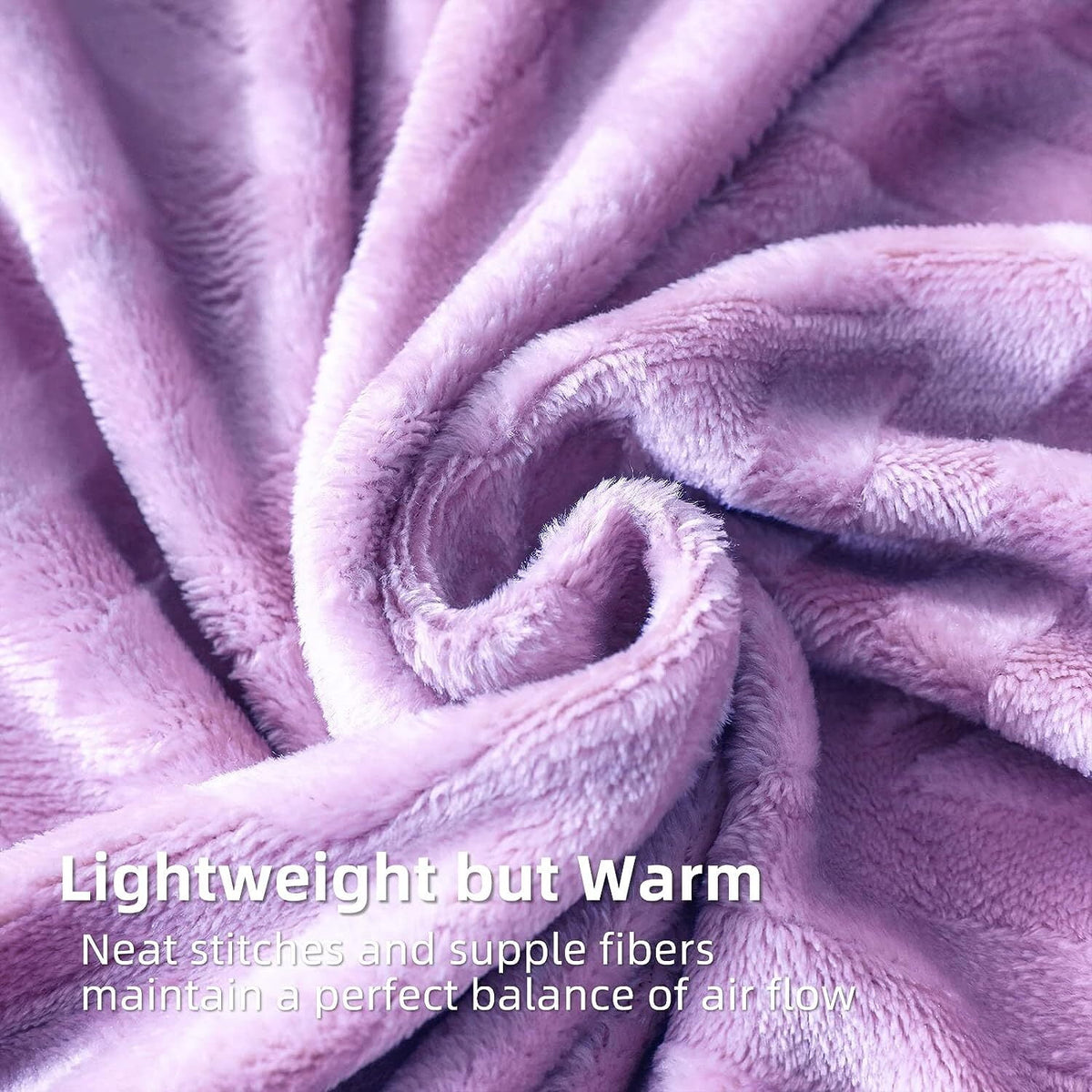 Whale Flotilla Flannel Fleece King Size 90x104 Inch Bed Blanket, Soft Velvet Lightweight Bedspread Plush Fluffy Coverlet Chevron Design Decorative Blanket for All Season, Lilac