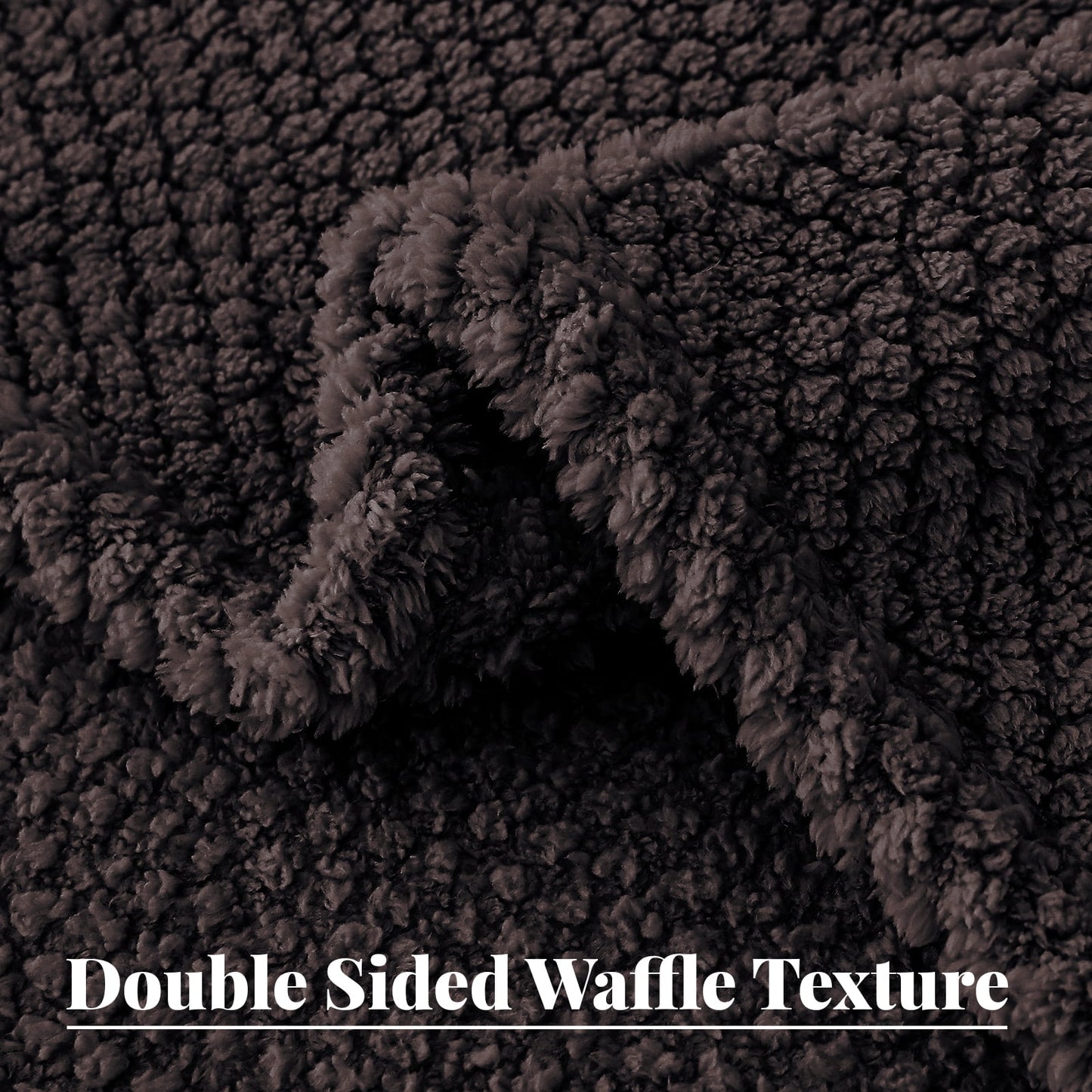 Whale Flotilla Queen Size Fuzzy Fleece Blanket, 90"x90" Fluffy Lightweight Soft Jacquard Bed Blankets for All Seasons, Warm and Cozy, Coffee