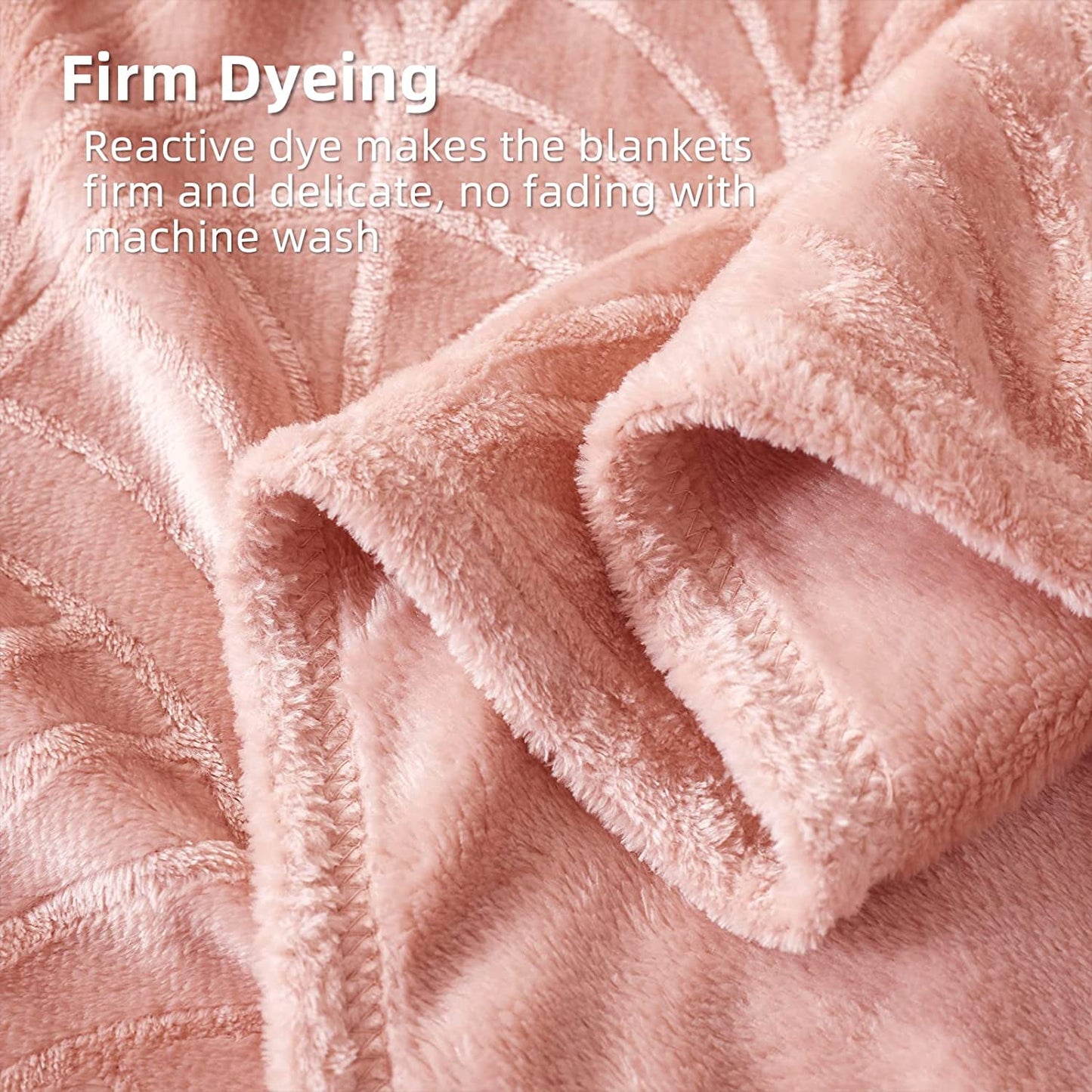 Whale Flotilla Flannel Fleece King Size(90x104 Inch) Lightweight Bed Blanket, Soft Velvet Bedspread Plush Fluffy Coverlet Palm Leaf Design Decorative Blanket for All Seasons, Pink?-