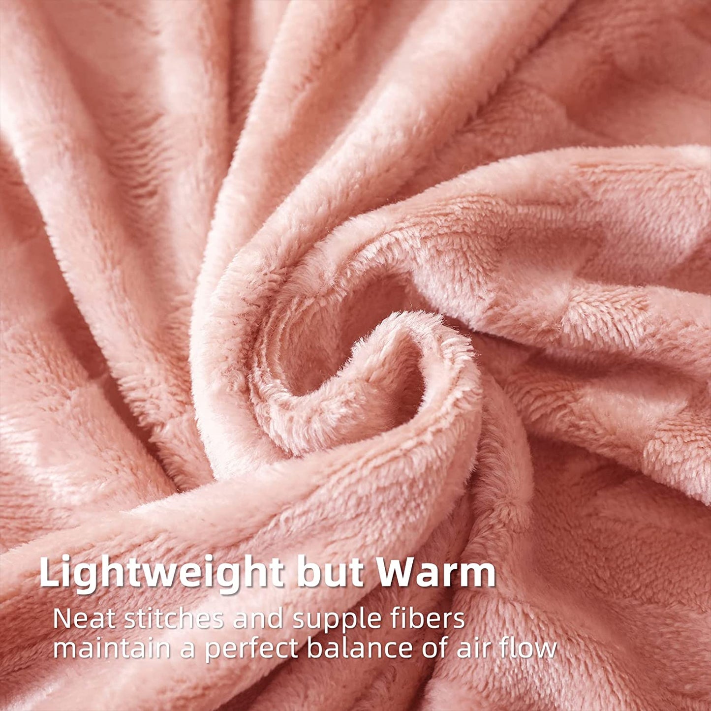 Whale Flotilla Flannel Fleece King Size(90x104 Inch) Lightweight Bed Blanket, Soft Velvet Bedspread Plush Fluffy Coverlet Chevron Design Decorative Blanket for All Seasons, Pink
