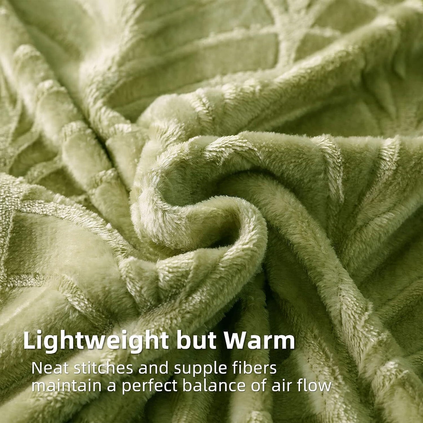 Whale Flotilla Flannel Fleece Double Size Blanket for Bed, 150x200 CM, Soft Fluffy Velvet Bed Blanket with Decorative Vintage Pattern for All Season, Warm and Lightweight, Olive Green