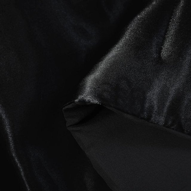 Whale Flotilla 3-Piece Reversible King Size Comforter Set/ Bedding Set, Soft Satin Comforter with 2 Satin Pillowcases, Lightweight Duvet Set for All Seasons, Black